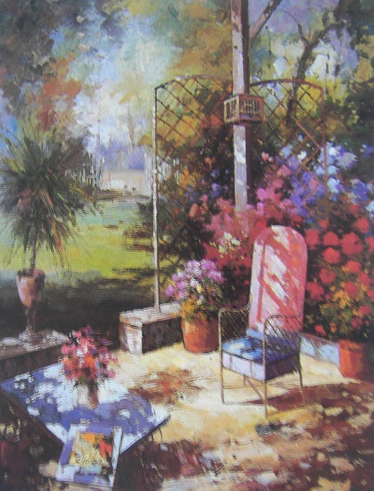 Garden Scenery Oil Painting